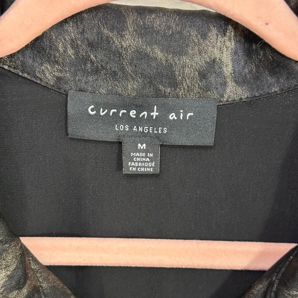 Leopard Animal Print Ruffle Trim Zip Up Bomber Jacket Mob Wife Casual Medium - Picture 6 of 8